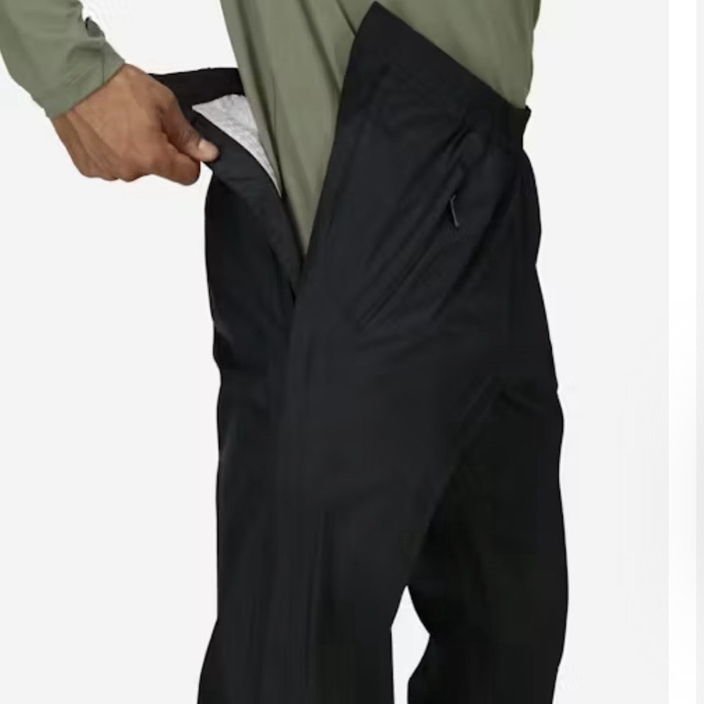 Marmot Precip Black Nylon Full Zip Gorpcore Rain Waterproof Hiking Pants Mens XL - Picture 4 of 15